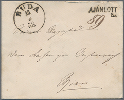 Br Österreich: 1868, Portofreier Adelsbrief Per Einschreiben, Vs. Mit L2 "AJÁNLOTT / Sz" Von BUDA, 15/3 - Nuevos