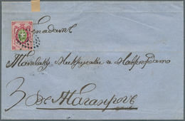 Br Russland: 1858, 30k. Rose & Green On Cover (folds) From Odessa To Taganrog Tied By Numeral In Oval. - Neufs