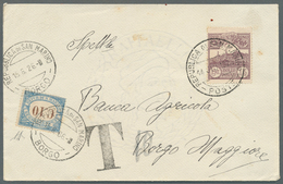 Br San Marino - Portomarken: 1926 (14 June) Cover Franked With 15c (short Paid By 5c), Used Locally To - Strafport