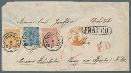 Br Schweden: 1867 (2 May) Cover To Paris, Franked Wlth 12ore, 24ore, And 50 Ore Coat Of Arms Issue, Pre - Nuevos
