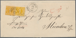 Br Bayern - Marken Und Briefe: 1862, 1 Kr. Gelb Im Plattentyp I, Zwei Exemplare In Deutlich Unterschied - Altri & Non Classificati