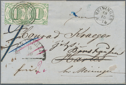 Br Bayern - Besonderheiten: 1859, NACHSENDEBRIEF Marktbreit-Meiningen-Benshausen Mit Taxis 2x 1 Kr. Fra - Other & Unclassified