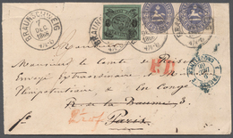 Br Braunschweig - Marken Und Briefe: 1863/65, 1 Gr. Auf Grün Allseits Breitrandig, Zusammen Mit Paar 2 - Brunswick