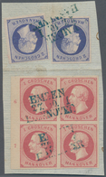 Brfst/ Hannover - Marken Und Briefe: 1859, 1 Gr Rosa Im Viererblock Vom Linken Bogenrand Mit Reihenzählern - Hanover