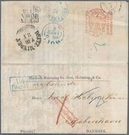 Br Preußen - Transitstempel: 1852, Drucksache (Marktbericht) Aus "HULL JA 9 1852 E" (blau) Nach Kobenha - Autres & Non Classés