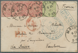 Br Norddeutscher Bund - Marken Und Briefe: 1870/1871, 3 X 3 Kr Karmin, MeF Auf Kriegsgefangenenbrief Mi - Otros & Sin Clasificación