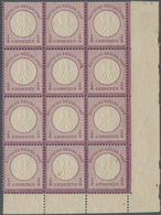 ** Deutsches Reich - Brustschild: 1872, 1/4 Gr. Kleiner Schild Violett Im Senkrechten 12er Block Aus De - Unused Stamps