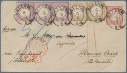 GA Deutsches Reich - Brustschild: 1873, DESTINATION ARGENTINIEN: Kleiner Schild ¼ Gr. Violett Einzelwer - Unused Stamps