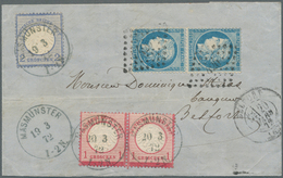 Br Deutsches Reich - Brustschild: 1872, Doppelfrankatur Dt.Reich-Frankreich: Brief Von Masmünster Nach - Unused Stamps