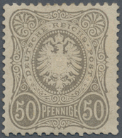 * Deutsches Reich - Pfennige: 1875, 50 Pfge Grau, Farbfrisch, Normal Gezähnt, Ungebraucht Mit Nahezu V - Cartas & Documentos