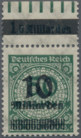 ** Deutsches Reich - Inflation: 1923, 10 Mia. Auf 50 Mio., Walzendruck Blaugrün, Postfr. Stück Vom Ober - Covers & Documents