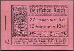 (*) Deutsches Reich - Markenheftchen: 1911, Vorlage-Markenheftchen 2 Mark Auf Rosafarbenem Karton, Ordnu - Carnets