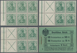 **/* Deutsches Reich - Markenheftchenblätter: 1910, Germania-Markenheftchen 2 Mark, Lot Von Drei Heftchen - Libretti