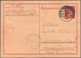GA Deutsches Reich - Ganzsachen: 1942. Rohrpost-Karte 55 Pf Zinnoberrot Hitler, Bedarfsmäßig Gebraucht - Otros & Sin Clasificación