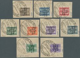 Brfst Dt. Besetzung II WK - Zara - Portomarken: 1943, 5 C Bis 5 L (ohne 40 C) Mit Aufdrucken Auf Briefstüc - Bezetting 1938-45