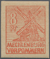 ** Sowjetische Zone - Mecklenburg-Vorpommern: 1946 8 Pf. Schwärzlichorange, Breitrandig Und Tadellos Po - Other & Unclassified