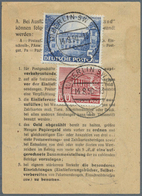 Br Berlin: 1950: 5 DM Und 60 Pfg Bauten Zusammen Rückseitig Auf Einlieferungsschein Als Gebühr Für "Sti - Autres & Non Classés