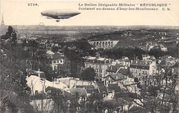 92-ISSY-LES-MOULINEAUX- LE BALLON MILITAIRE REPUBLIQUE EVOLUANT AU DESSUS D'ISSY LES MOULINEAUX - Issy Les Moulineaux