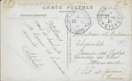 1924 - CARTE FM Du SP 615 à ALEXANDRETTE Avec RARE CACHET BLEU De VAGUEMESTRE D'ETAPES Au LEVANT => MARMANDE - Sellos Militares Desde 1900 (fuera De La Guerra)