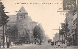 92-CLICHY-  BOULVARD NATIONAL ET LA VIEILLE EGLISE - Clichy