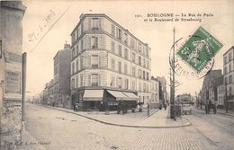 92-BOULOGNE- LE RUE DE PARIS ET LE BOULVARD DE STRABOURG - Boulogne Billancourt