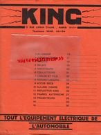 75- PARIS- RARE CATALOGUE KING -EQUIPEMENT ELECTRIQUE AUTOMOBILE-5 RUE CARAN D' ACHE-JANVIER 1932 - Cars