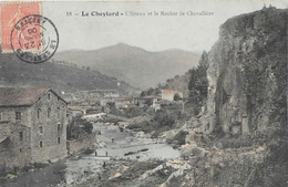 Le Cheylard (Ardèche) - L'Erieux (Eyrieux) Et Le Rocher De Chevallière - Edition Mlle Valleton, Carte Colorisée - Le Cheylard