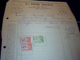 Facture Article  De Maroquinerie Henri Engels  A Bruxelles Rue Jennart Annee 194?  Fiscaux - Textile & Vestimentaire