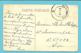 Kaart Met Dubbelringstempel Van 1919 Van SAINTES (noodstempel) - Fortune Cancels (1919)