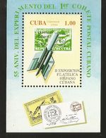 J) 1994 CUBA-CARIBE, 55th ANNIVERSARY OF THE EXPERIMENT OF THE FIRST POSTAL ROCKET, SOUVENIR SHEET, MNH - Lettres & Documents