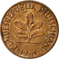 Monnaie, République Fédérale Allemande, 2 Pfennig, 1961, Karlsruhe, TB - 2 Pfennig