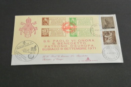 PJ2065- VAT KimCover  EUROPA -42- 1971- Vatican City - Audience H.H. Paul VI Honors S. Benedictus - Popes