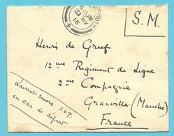 Brief Naar "Militair Belge" Te Granville , Stempel PMB Op  3/6/15 - Esercito Belga