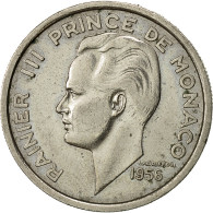 Monaco, Rainier III, 100 Francs, Cent, 1956, TTB, Copper-nickel, KM:134 - 1949-1956 Alte Francs