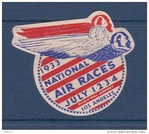 Etats Unis - Vignette National Air Race Los Angelès 1933 - Neuf * - TB - Erinnophilie