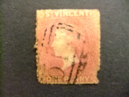 ST. VINCENT SAINT VINCENT 1861 REINE VICTORIA Yvert 1 FU - SG N 3 FU - St.Vincent (...-1979)