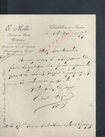 LETTRE DE 1897 E MOLLE NOTAIRE À CHATILLON SUR SEINE : - Manuscripts