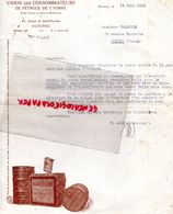 89- AUXERRE- RARE LETTRE UNION CONSOMMATEURS DE PETROLE DE L' YONNE- 43 AV. SAINT FLORENTIN- G. CALANDRE JOIGNY-1933 - Automobile