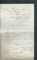 LETTRES DE 1899 VICTOR MOYNE NOTAIRE À PARIS RUE LAFFITTE : - Manuscripts