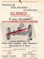 75- PARIS-RARE PUBLICITE  HARRIS LEON LAISNE-102 RUE FOLIE MERICOURT-G. CALANDRE - AUTO AUTOMOBILE - Reclame