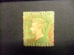 ST. VINCENT SAINT VINCENT 1861 REINE VICTORIA Yvert 2 FU - SG N 2 FU - St.Vincent (...-1979)