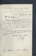 LETTRE DE 1897 MOLLE NOTAIRE À CHÂTILLON SUR SEINE : - Manuscripts