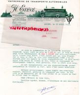 80- AMIENS- RARE LETTRE H. ETEVE- ENTREPRISE TRANSPORTS AUTOMOBILES- DEMENAGEMENTS- 1935 - Verkehr & Transport