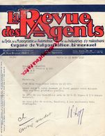 75- PARIS- LETTRE LA REVUE DES AGENTS DU CYCLE-VELO-MOTO-AUTO-AUTOMOBILE-14 RUE BRUNEL-PRESSE 1936 - Printing & Stationeries