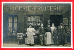 A IDENTIFIER - CARTE PHOTO -- Magasin - Maison BUJON - Epicerie Fruiterie - Winkels