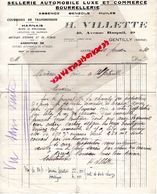 94- GENTILLY- RARE LETTRE MANUSCRITE SIGNEE H. VILLETTE- SELLERIE AUTOMOBILE-BOURRELLERIE-ESSENCE-40 AV. RASPAIL-1930 - Cars