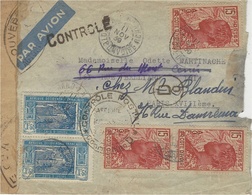 1939- Enveloppe  Par Avion De GRAND-LAHOU  Pour La France  - Censure De La Commission D + CONTROLE - Briefe U. Dokumente