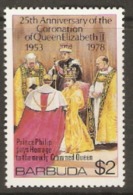 Barbuda  1978  SG  445  25th Anniversary Coronation  Mounted Mint - Barbuda (...-1981)