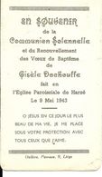 Aywaille Harzé Souvenir Communion Gisele Dachouffe 9 Mai 1943 - Aywaille