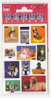 Pochette De 3 Feuilles De Stickers CHIENS CHATS Pour Décorer Cahiers Livres - Scrapbooking